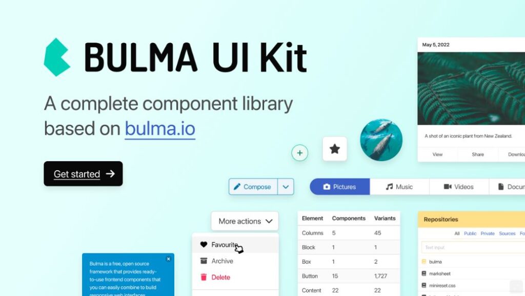 Best UI Kits Application 2024 | Bulma UI Kit