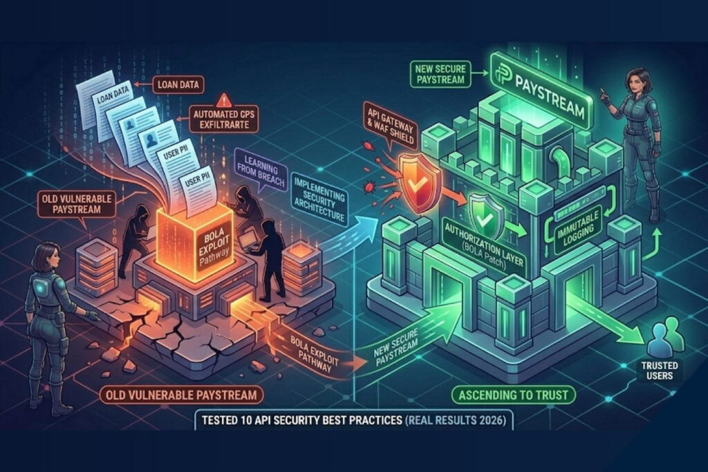 Case study image of PayStream demonstrating real-world API security challenges and improvements